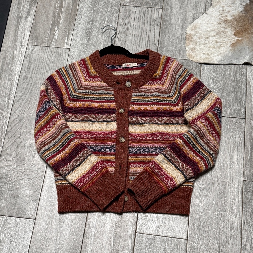 Faherty Marley Fairisle wool cardigan